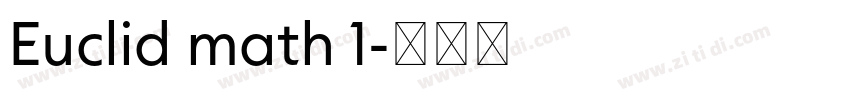 Euclid math 1字体转换